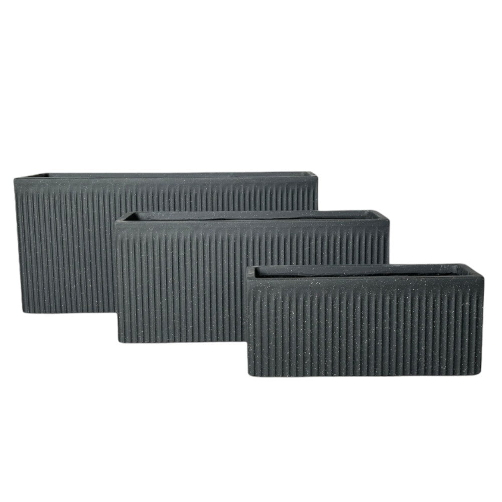 Keystone Arezzo Trough - Black Terrazzo