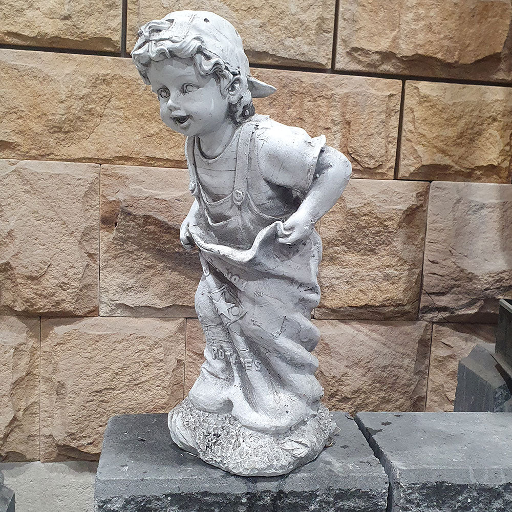 Boy in Sack Garden Statue - Ornament Home Decor - Available at iPave Natural Stone