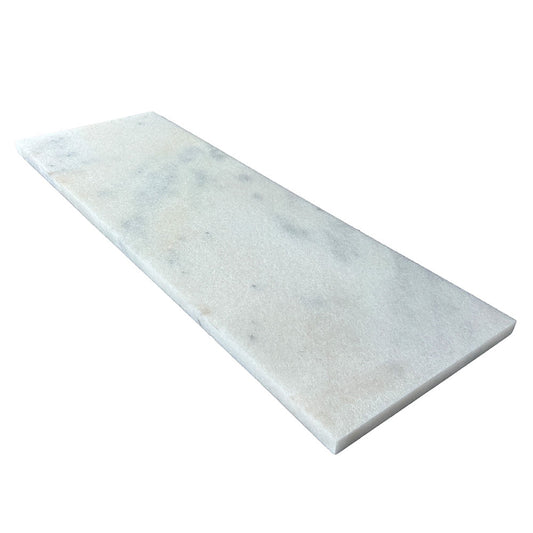 Cristallo Bianco Marble 1200x400x30mm Natural Stone Step Tread - 1st Quality - Stair Capping - Available at iPave Natural Stone