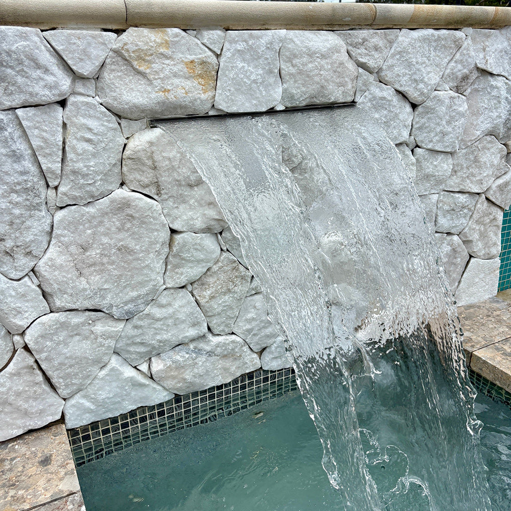 Cristallo Random Natural Stone Cladding - Sold per m2 only - 1st Quality - Feature around pool and spa - Available at iPave Natural Stone