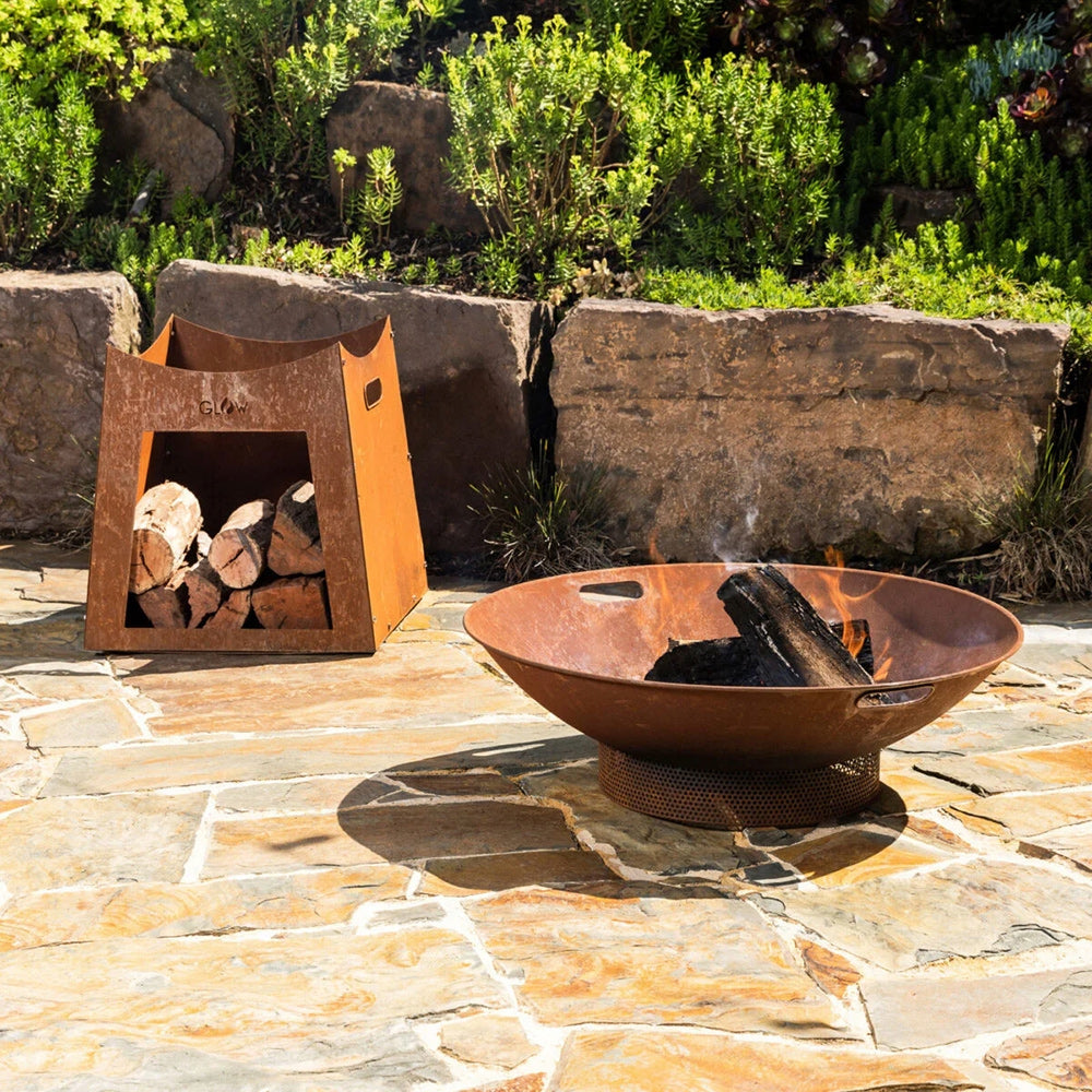 GLOW Australis Fire Pit - Rust - Outdoor Design - Available at iPave Natural Stone