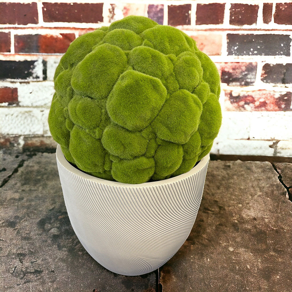 UrbanLITE Helix Egg Pot - White - Small - Available at iPave Natural Stone