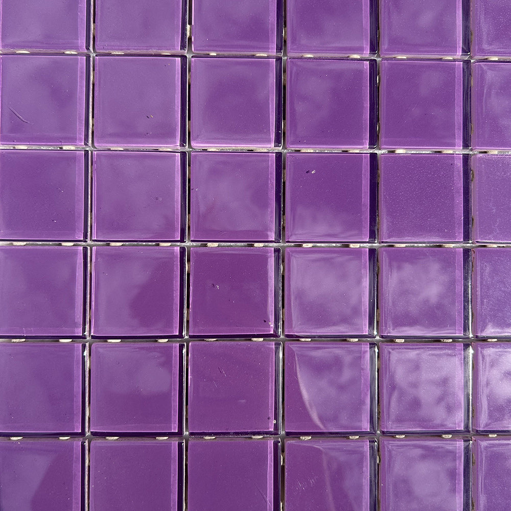 Magic Purple Dot Mounted Glass Mosaic Waterline Tiles - Price per Square Metre - New house design - Available at iPave Natural Stone