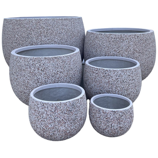 Modstone Mega Belly Pot - Pink Pebble - Available at iPave Natural Stone