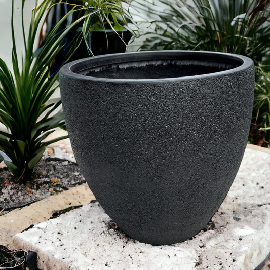 Modstone Montague Egg Pot - Black Stone - Landscaping - Available at iPave Natural Stone