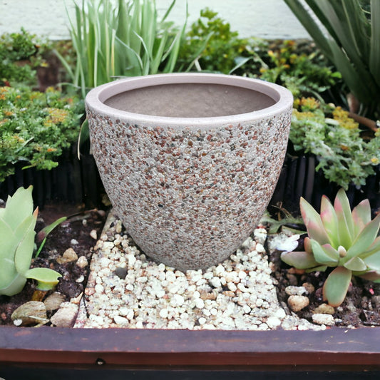 Modstone Montague Egg Pot - Pink Pebble - Garden Design - Available at iPave Natural Stone
