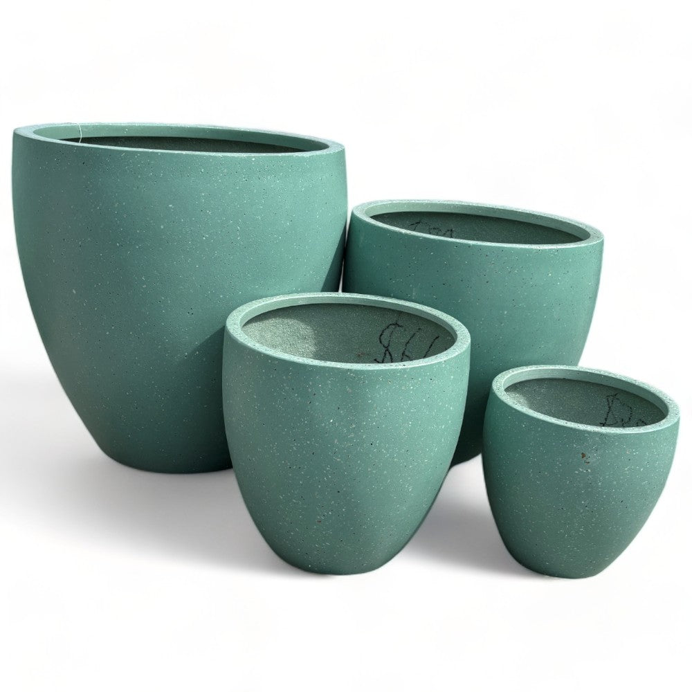 Modstone Montague Egg Pot - Sea Green Terrazzo - Home - Available at iPave Natural Stone