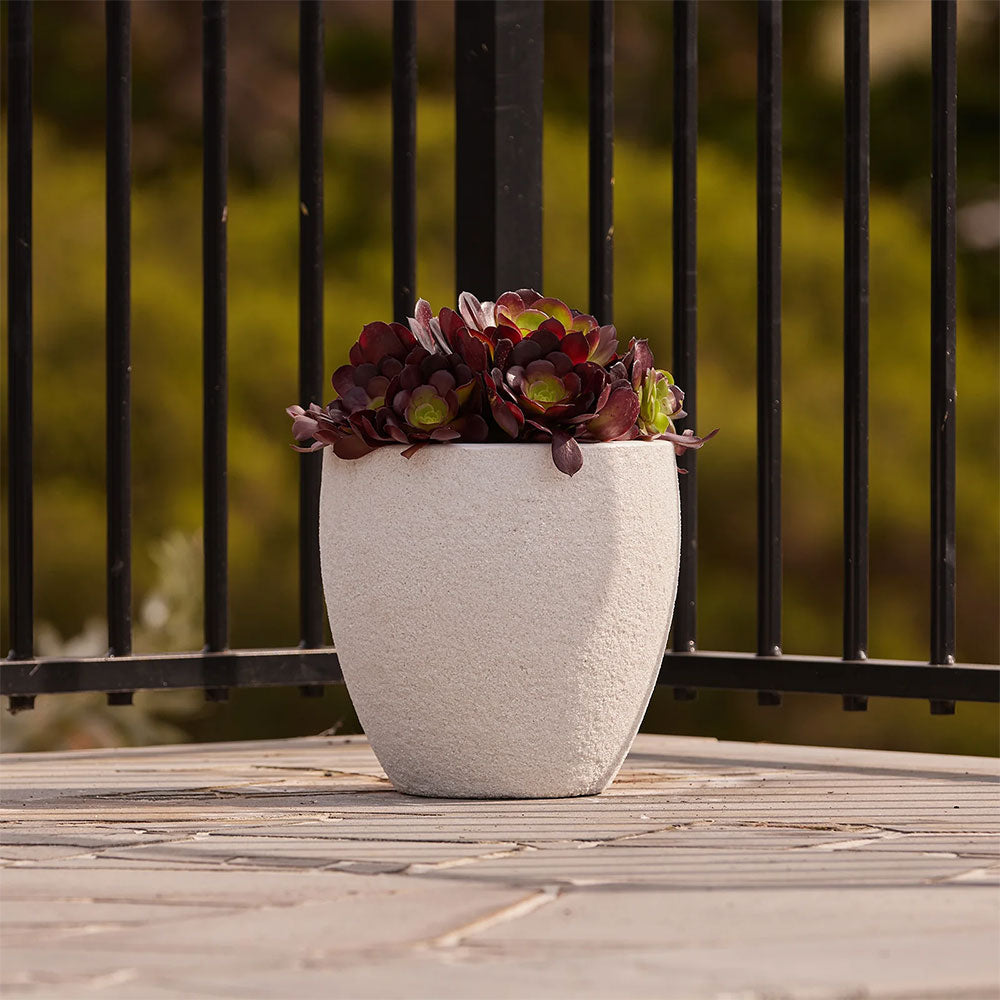 Modstone Montague Egg Pot - White Stone - Landscaping - Available at iPave Natural Stone