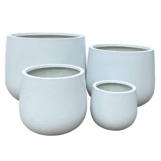 Modstone Odyssey Drum Pot - White - Available at iPave Natural Stone
