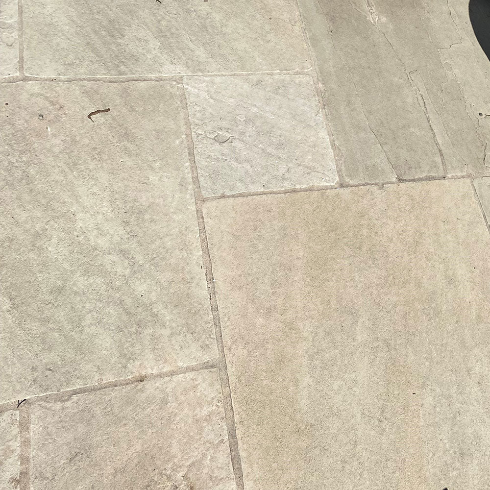 Raj Indian Dawn Naturally Split Sandstone Patio Pack - 1st Quality - $70 per Square Metre