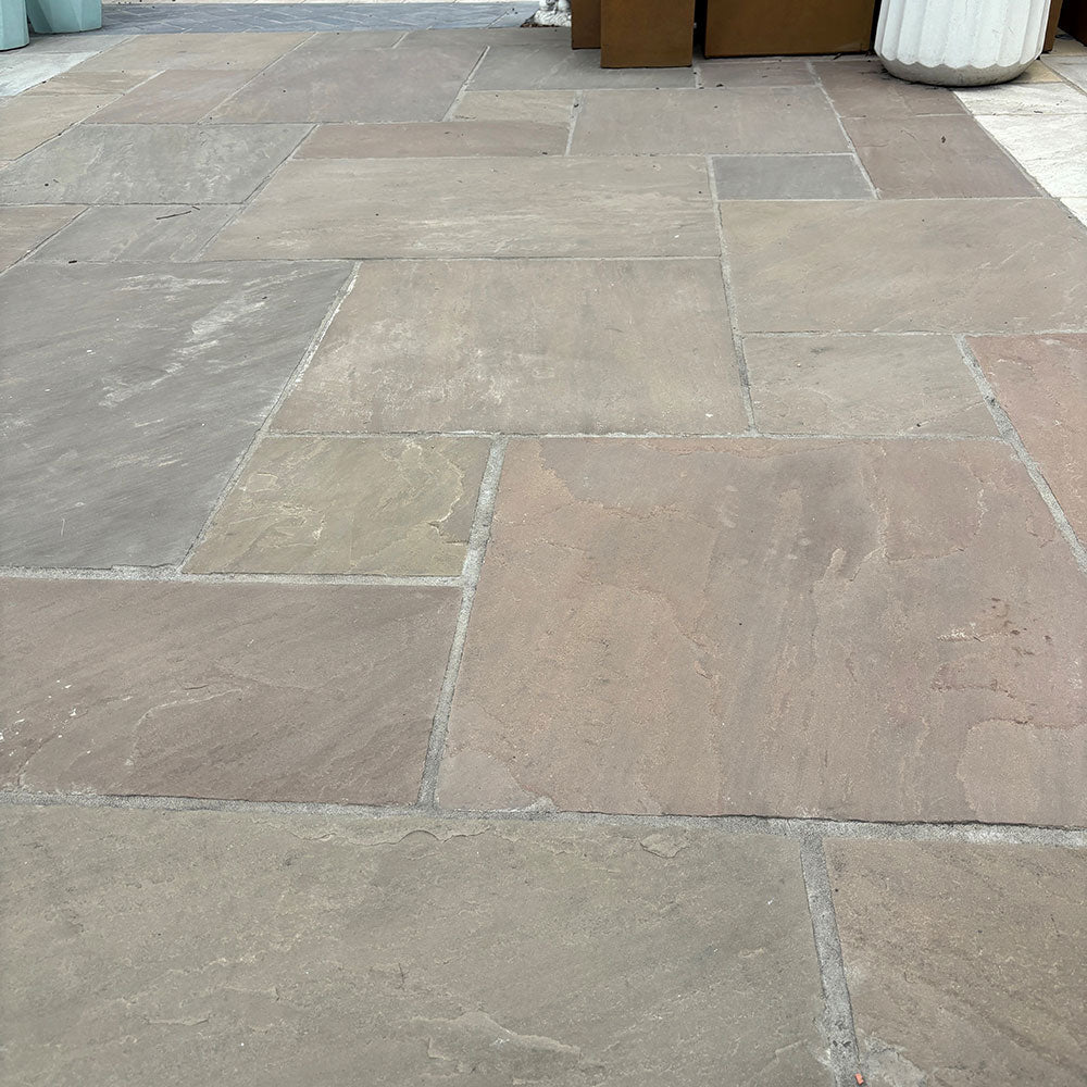 Raj Ochre Naturally Split Sandstone Patio Pack - 1st Quality - Pool Paving and tiles - Available at iPave Natural Stone