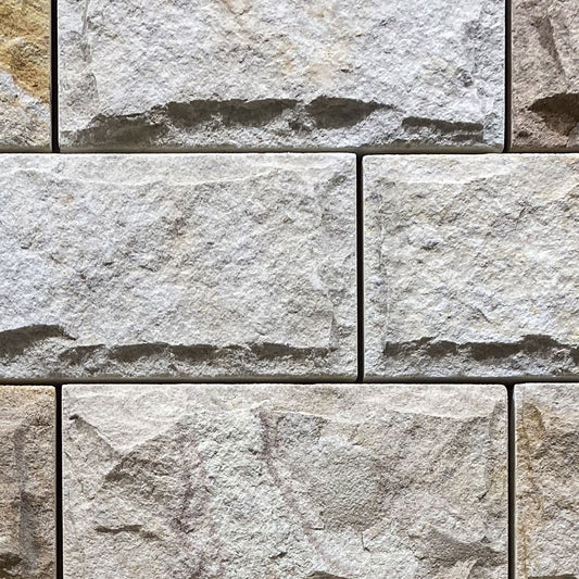 Australian Sandstone Rockface Cladding - WHITE - 400x200x30mm - 1st Quality - Walling - Available at iPave Natural Stone
