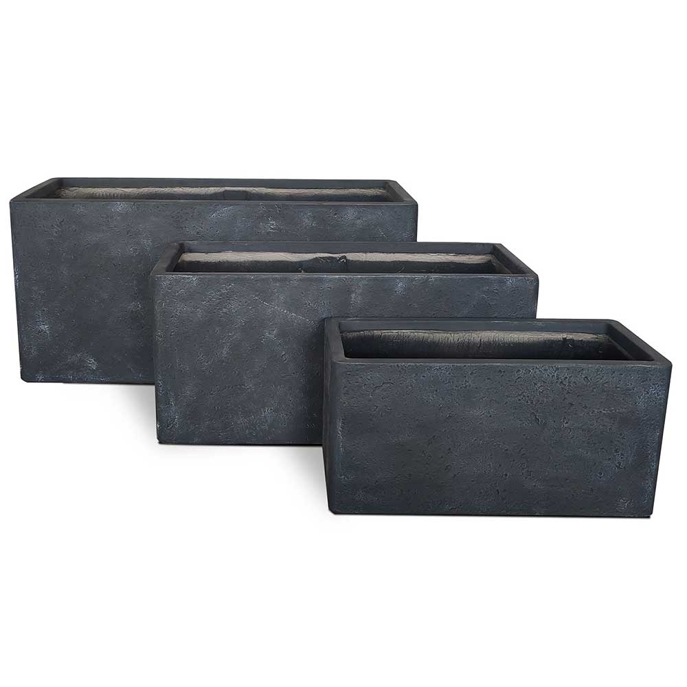 Keystone Charlotte Trough - Black - Northcote Pottery - Available at iPave Natural Stone