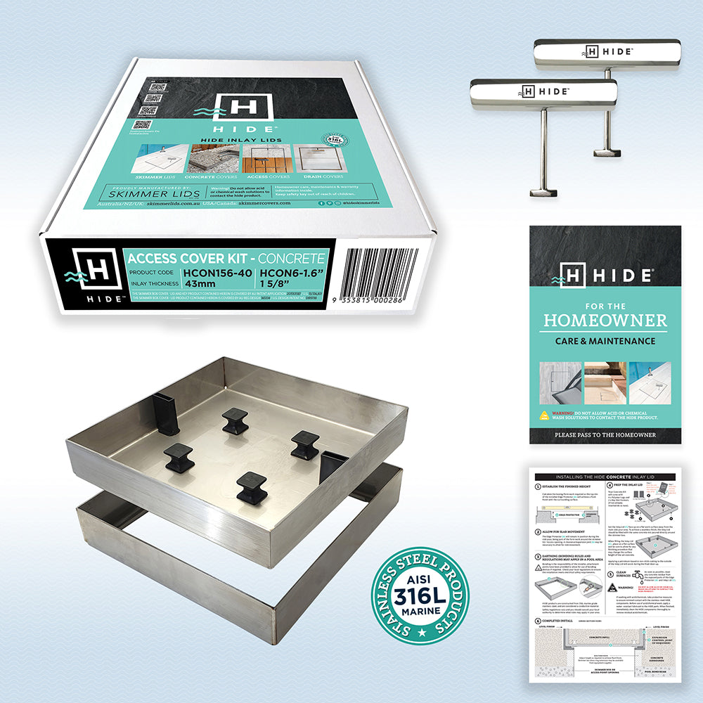 Hide Access Cover Concrete Kit - 156mm - Kit - Available at iPave Natural Stone