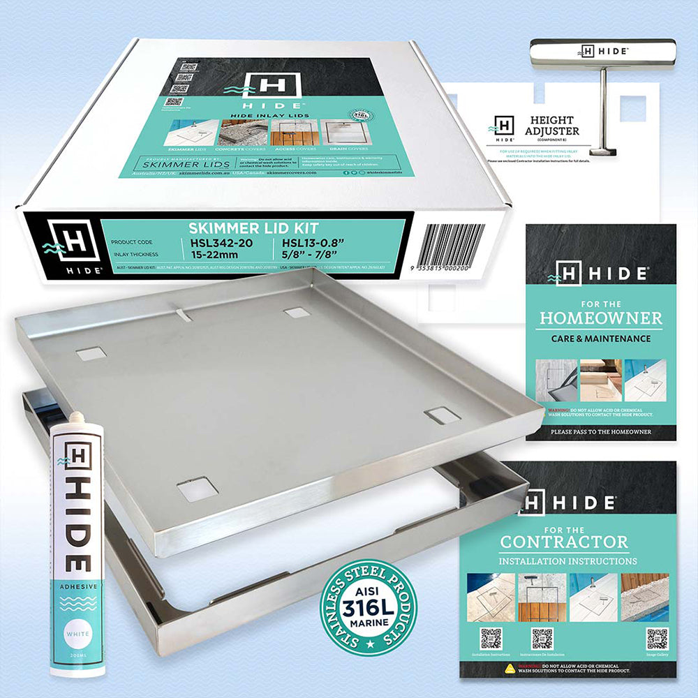 Hide Skimmer Lid Kit - 342mm - 12-16 - Kit - Available at iPave Natural Stone