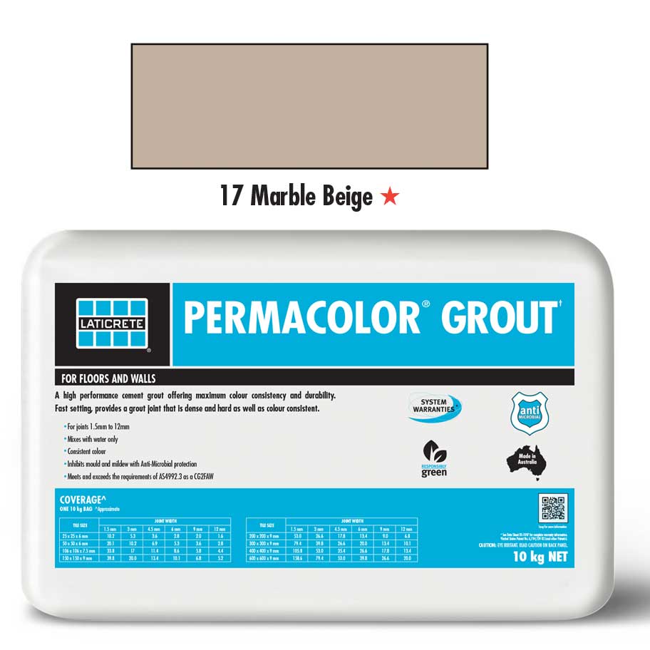 PERMACOLOR Grout - Marble Beige - 10kg Bag - 1st Quality - Available at iPave Natural Stone