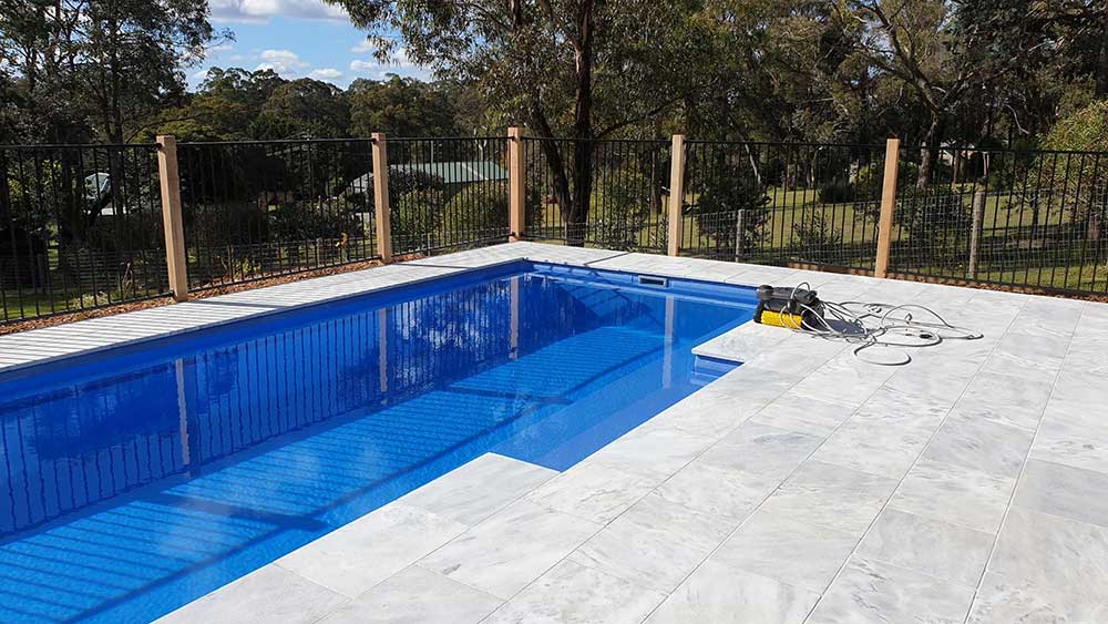 Luce Grey Sandblasted Tumbled Limestone 600x400x30/60mm Drop Nose Coping - 1st Quality - Available at iPave Natural Stone