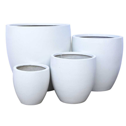 Modstone Montague Egg Pot - Plain White - Northcote Pottery - Available at iPave Natural Stone