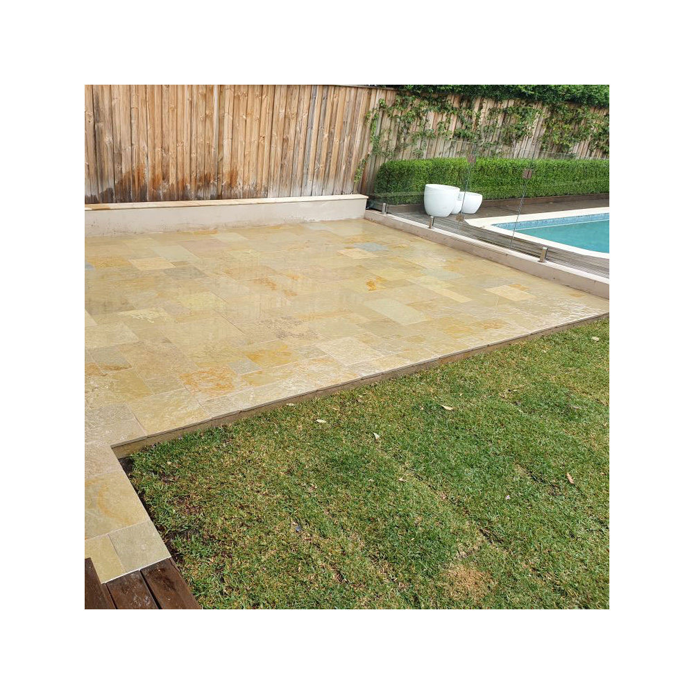 Tuscan Beige Limestone 400x400x25mm Natural Stone Pavers - 1st Quality - Available at iPave Natural Stone