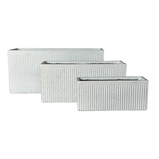Keystone Arezzo Trough - White Terrazzo