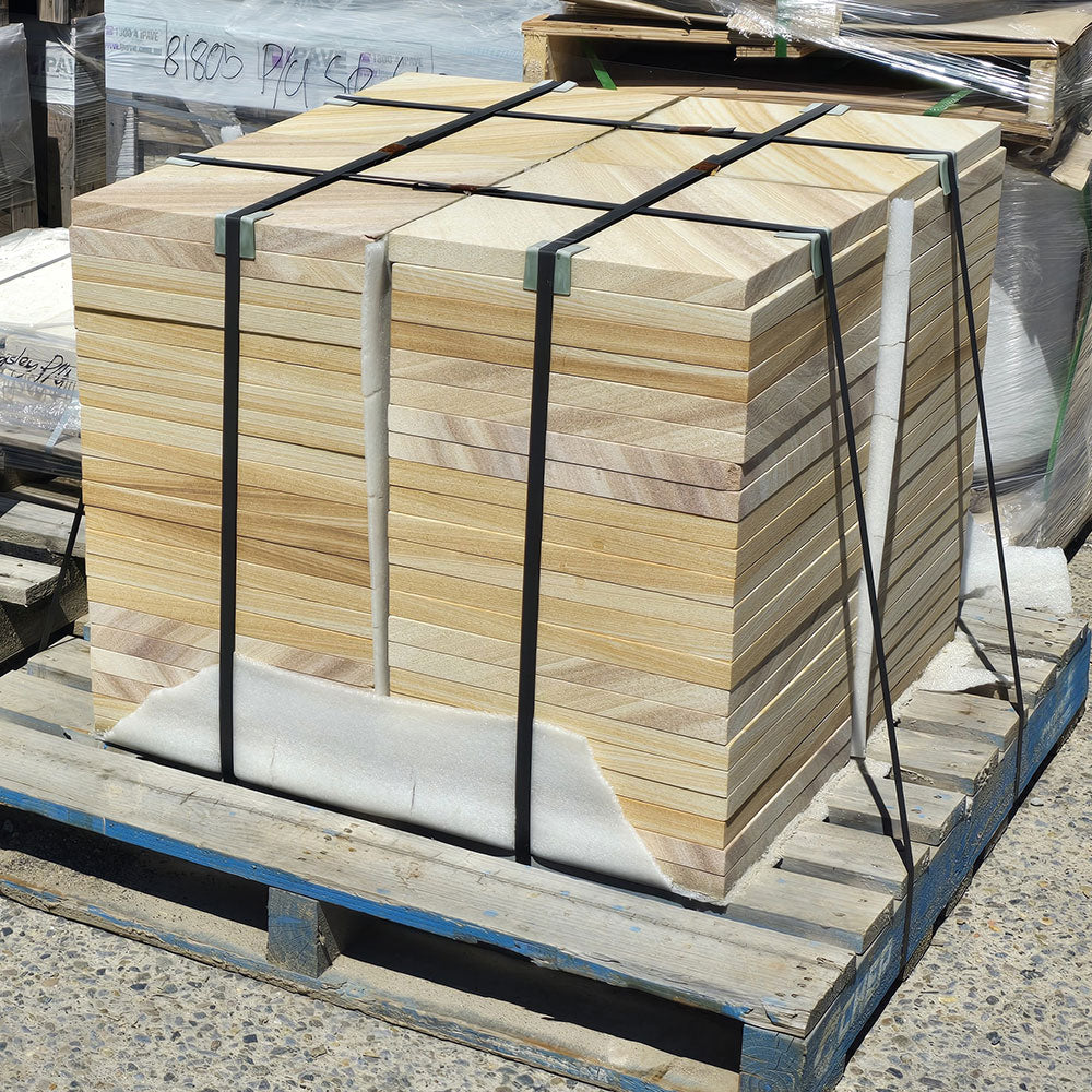 Australian Sandstone 400x400x30mm Natural Stone Pavers - 1st Quality - Pallet - Available at iPave Natural Stone