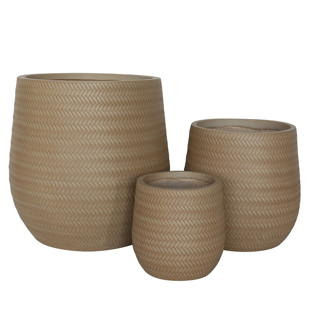 UrbanLITE Bamboo Cigar Pot - Sandy Beech - Available at iPave Natural Stone
