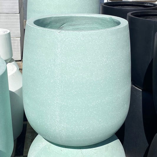 CementLITE Cigar Pot - Green Terrazzo - Available at iPave Natural Stone