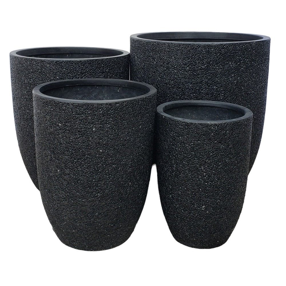 Modstone Chambers U Pot - Black Pebble - Northcote Pottery - Available at iPave Natural Stone