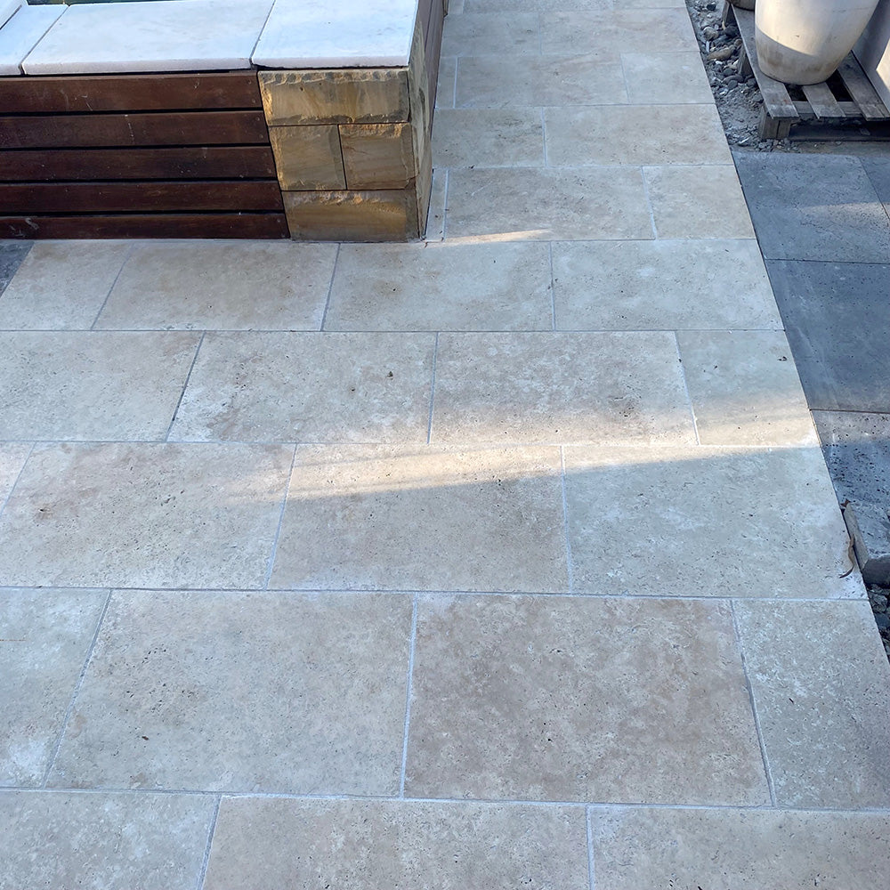 Classic Travertine 610x406x12mm Tumbled Natural Stone Tiles - 1st Quality - Available at iPave Natural Stone