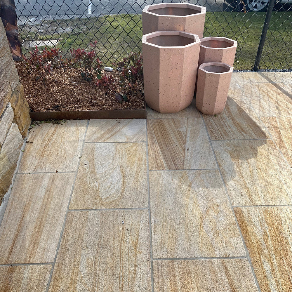 Colonial Shotblasted Sandstone 600x400x25mm Natural Stone Pavers - 1st Quality - Available at iPave Natural Stone