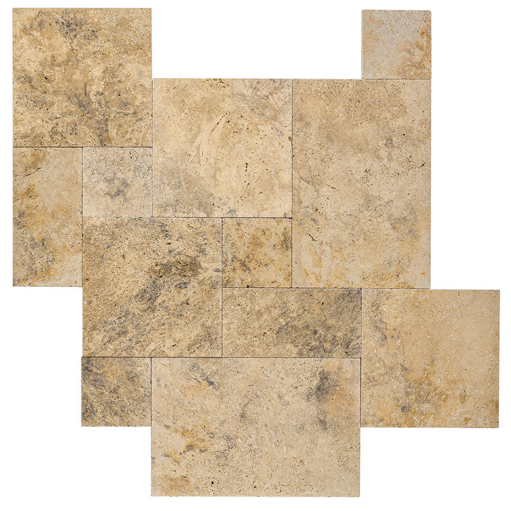 Country Classic Travertine 610x406x20mm Tumbled Natural Stone Pavers - 1st Quality - Landscaping Backyard - Available at iPave Natural Stone