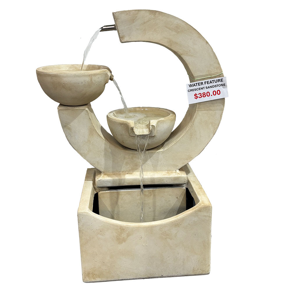 Crescent Fountain Water Feature - Sandstone - Available at iPave Natural Stone