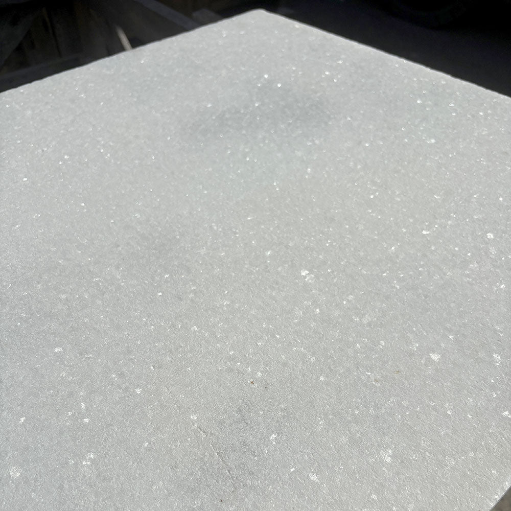 Cristallo Bianco Marble 600x600x30mm Natural Stone Pavers - 1st Quality - glitter effect - Available at iPave Natural stone