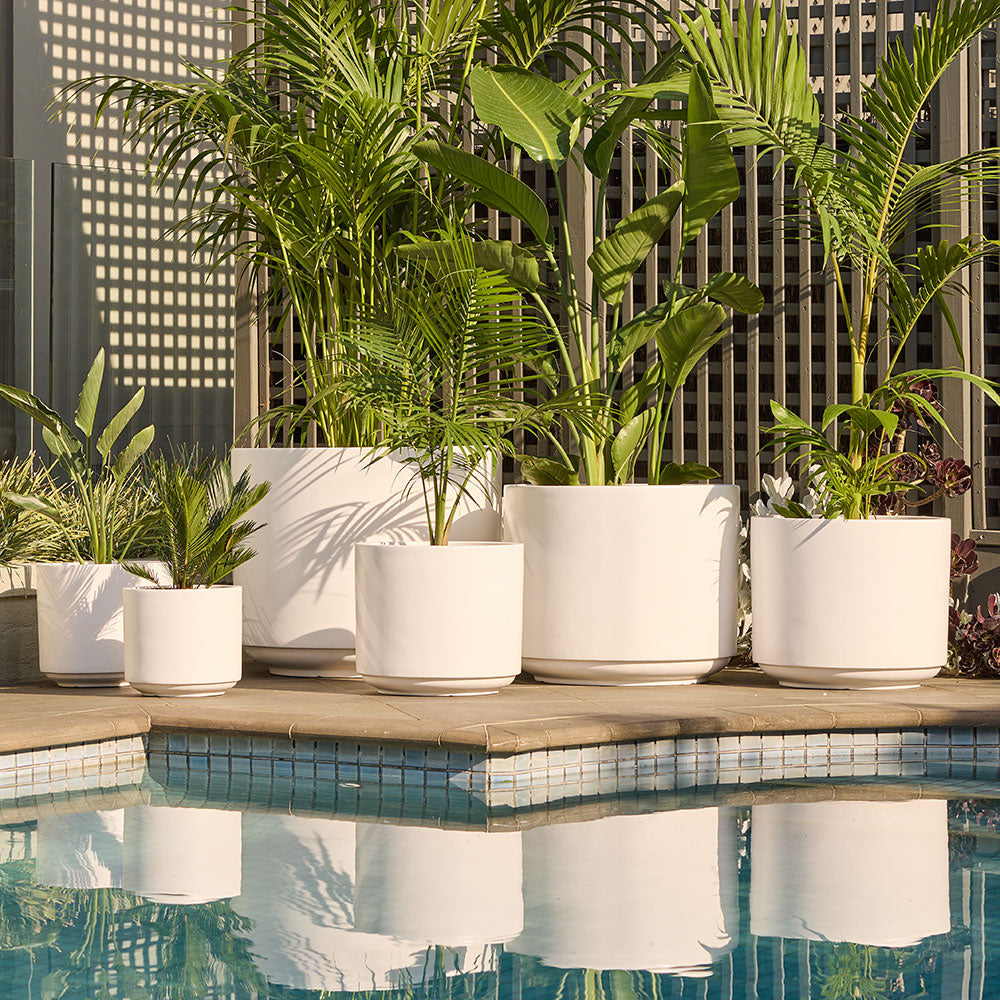 Modstone Fynn Planter Pot - Pure White - House Design Landscaping - Available at iPave Natural Stone