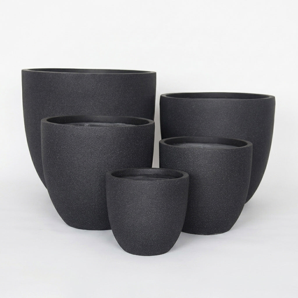 Vellum Egg Pot Black