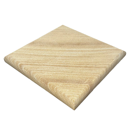 Australian Sandstone Pier Cap (Bullnose) Cap Size: 400x400x50mm - To Suit Pier Size: 350x350mm