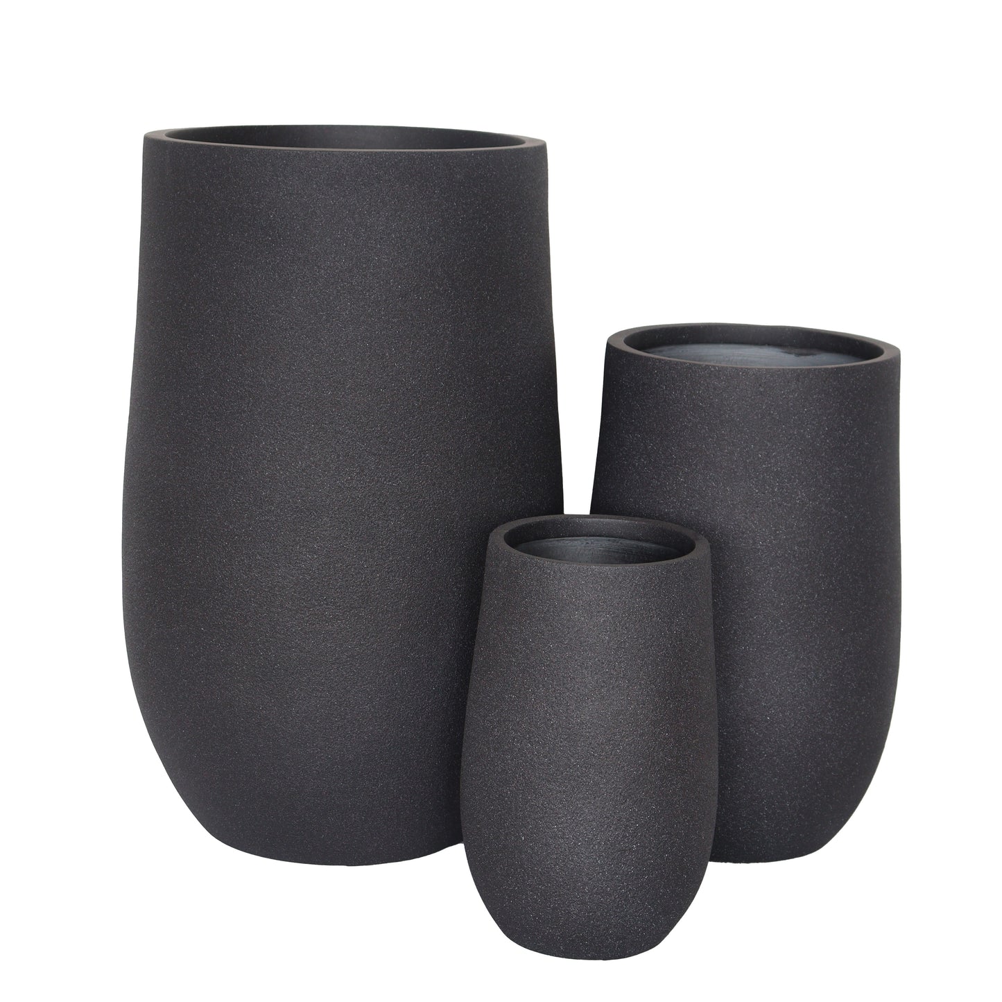 Vellum Tall U Pot Black