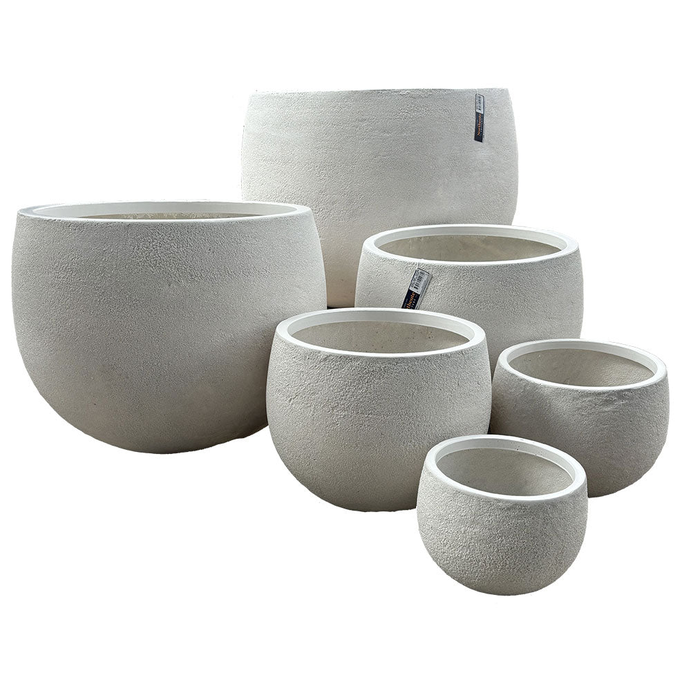 Modstone Mega Belly Pot - White Stone - Available at iPave Natural Stone