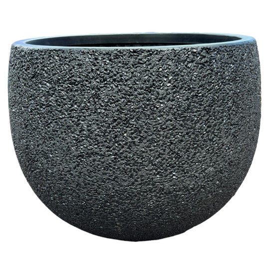 Modstone Mega Belly Pot - Black Pebble - Available at iPave Natural Stone