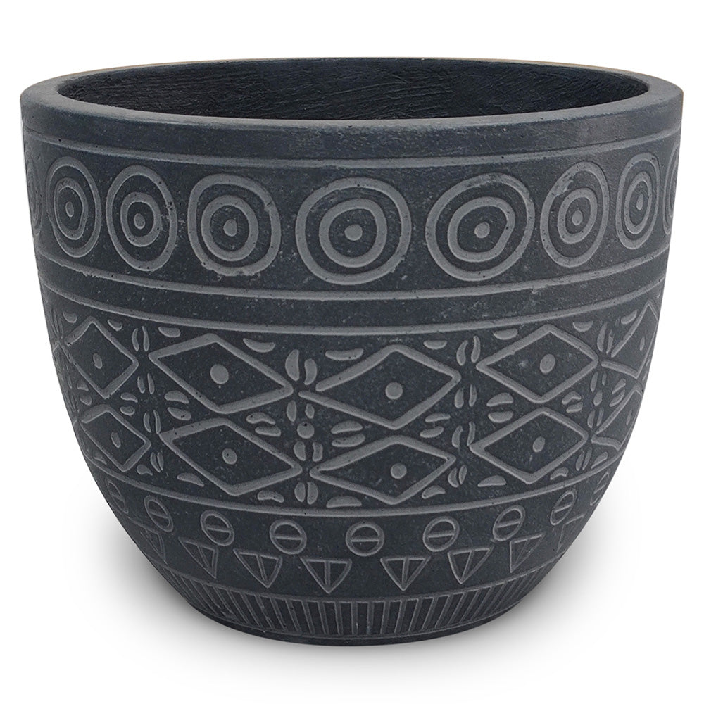 Keystone Nahua Egg Pot - Grey/Charcoal - Single - Available at iPave Natural Stone