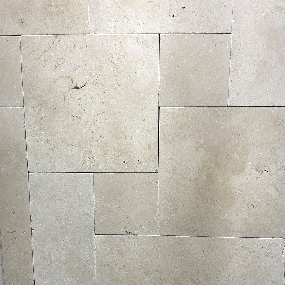 Portland Tumbled Limestone French Pattern Natural Stone Pavers - 30mm - 1st Quality - Sold per Set of 1.44m2 - Available at iPave Natural Stone