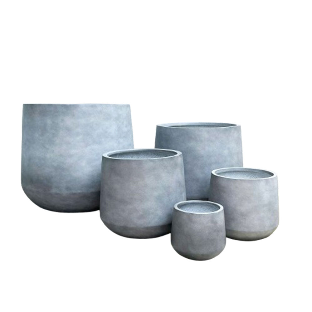Modstone Satine Tapered Cylinder Pot - Grey - Available at iPave Natural Stone