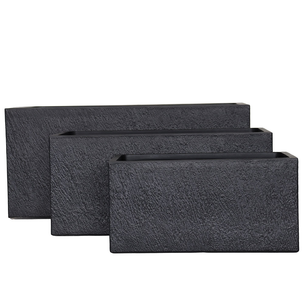 UrbanLITE Slate Trough Planter - Black - Available at iPave Natural Stone
