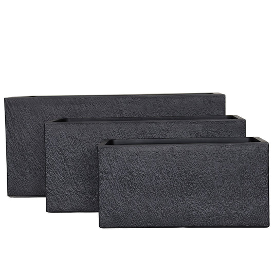 UrbanLITE Slate Trough Planter - Black - Available at iPave Natural Stone