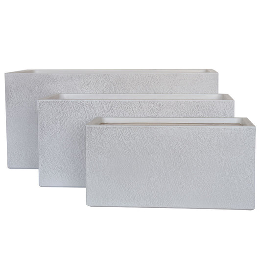 UrbanLITE Slate Trough Planter - White - Available at iPave Natural Stone