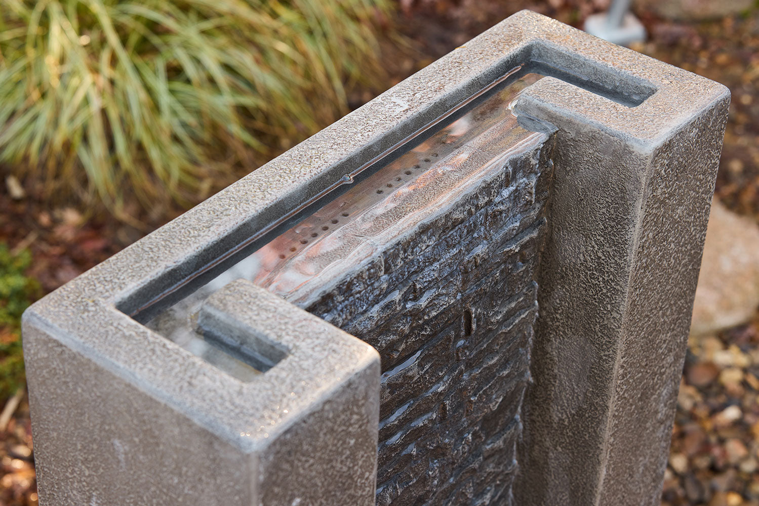 Zhara Fountain Water Feature - Grey - renovation and new house - Available at iPave Natural Stone