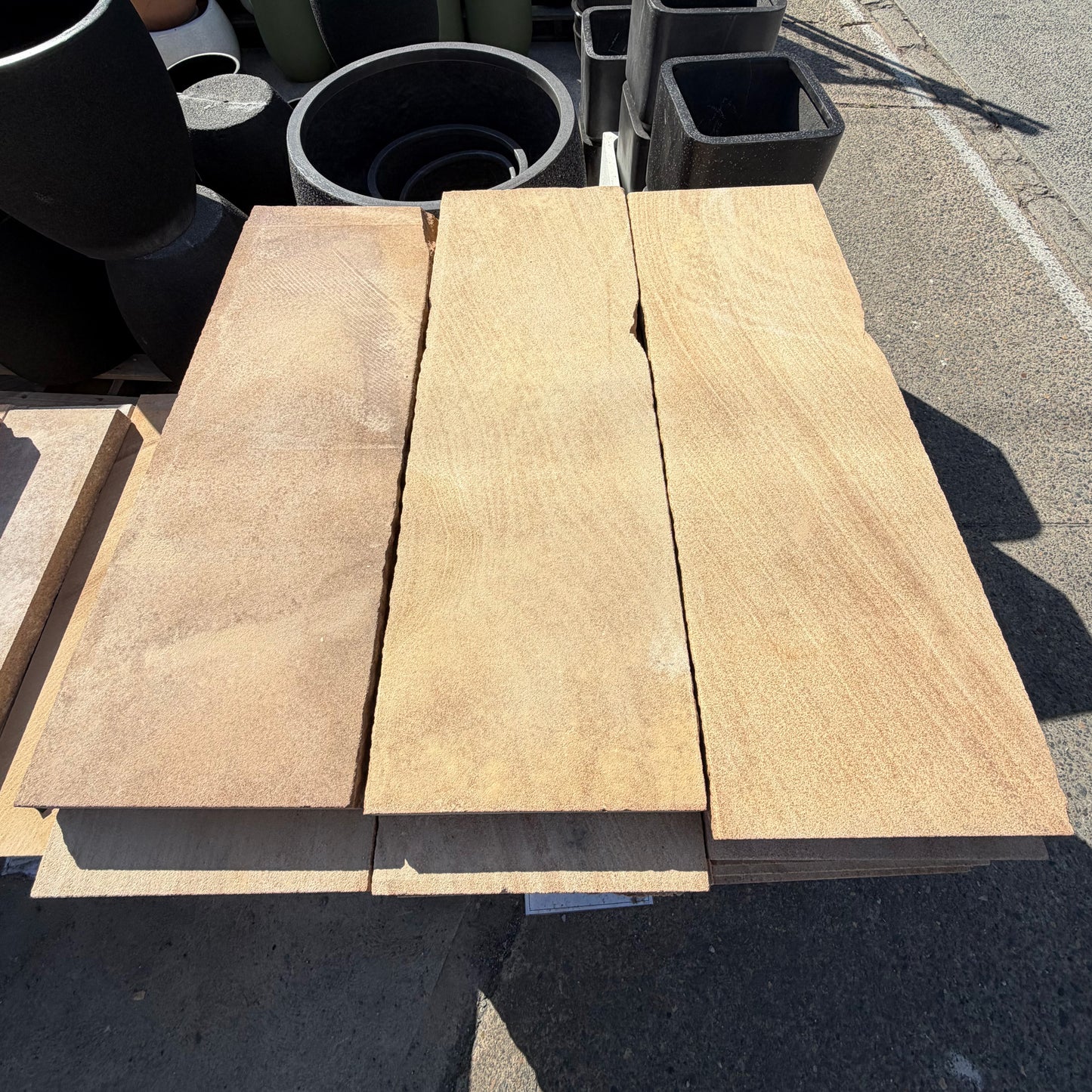 Australian Sandstone Hydrasplit Garden Edging / Capping - 300mm Wide - 1st Quality (Price Per Lineal Metre)