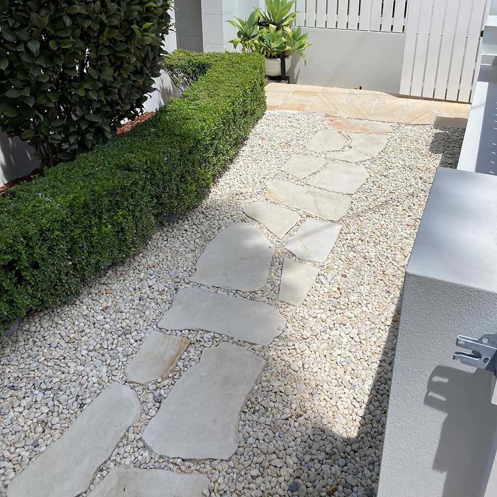 Australian Sandstone Diamond Sawn Random Flagging - 30mm Thick - 1st Quality - Stepping Stones - Available at iPave Natural Stone