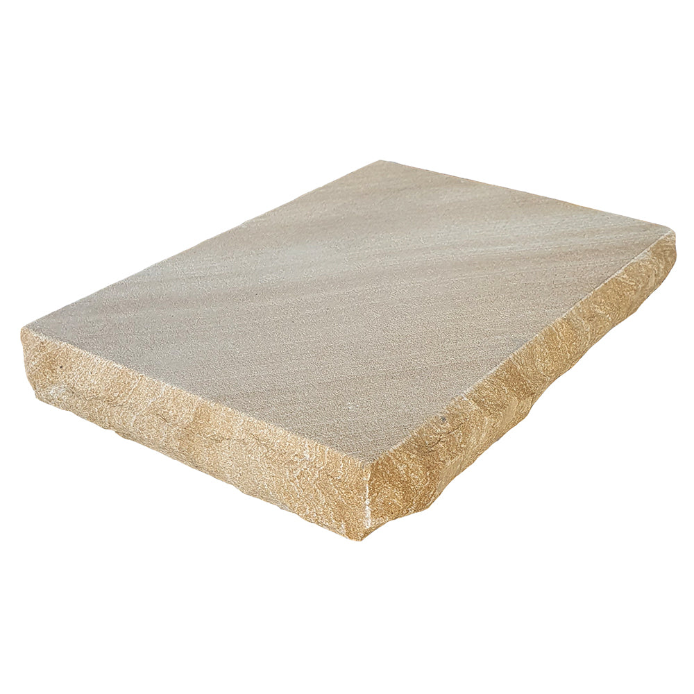 Australian Sandstone Pier Cap (Rockfaced) Cap Size: 410x280x50mm - To Suit Pier Size: 350x230mm - Available at iPave Natural Stone