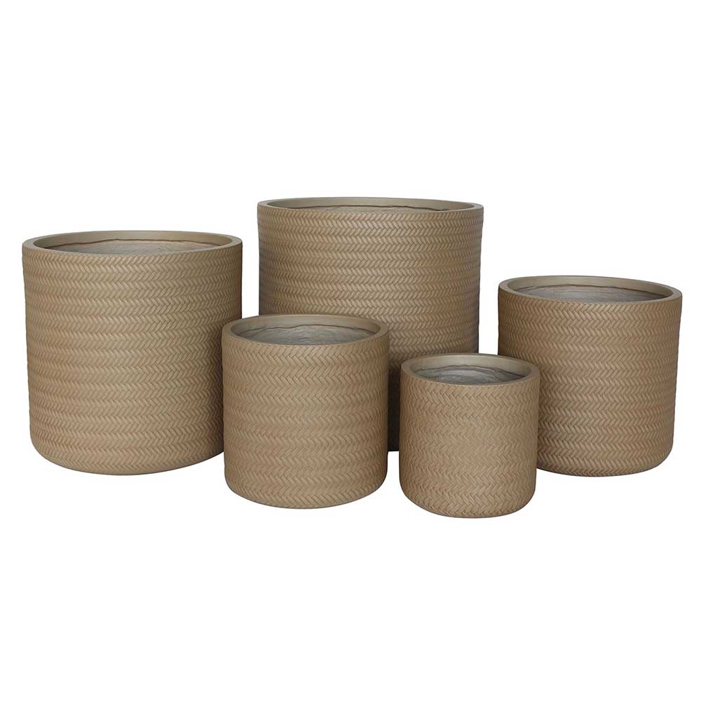 UrbanLITE Bamboo Cylinder Pot - Sandy Beech - Northcote Pottery - Available at iPave Natural Stone